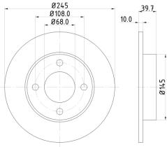  1100015 - D.FRENO AU 80-90-100-5000-CABRIO-CO