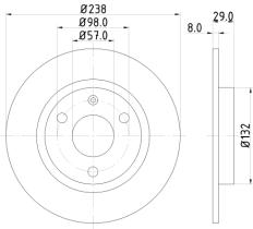 Trw 1100135 - D.FRENO CI AX-SAXO + PE 106 91>