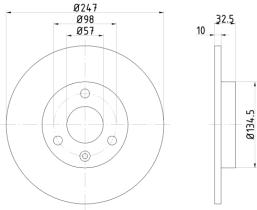 Trw 1100144 - D.FRENO CI AX 91>98 - SAXO 96>