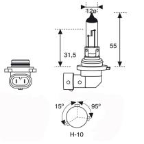 Amolux 42 - H-10 12V 42W PY20D