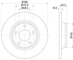 Trw 1100031 - D.FRENO AU A4 94>97