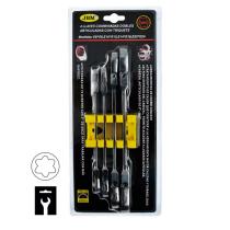 Jbm 50754 - SET DE 4 LLAVES TORX COMBINADAS ARTICULADAS CON TRINQUETE