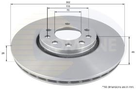 Comline ADC1115V - DISCO FRENO CADILLAC BLS 06->,CHEVROLET VECTRA 02-> 06,H