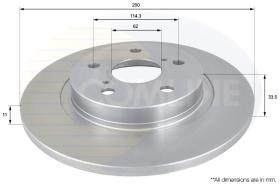  ADC01151 - DISCO FRENO TOYOTA AVENSIS 09->