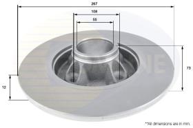 Comline ADC1573 - DISCO FRENO CITROEN BERLINGO 08->,C4 07->,PEUGEOT 3008 09->,