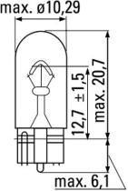 Jbm 52860 - LÁMPARA OBN WEDGE 12V 3W T10