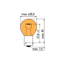 Jbm 52867 - LÁMPARA OBN AMBAR 12V 21W BAU15S