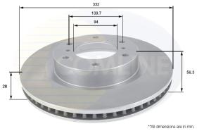 Comline ADC0379V - DISCO DE FRENO