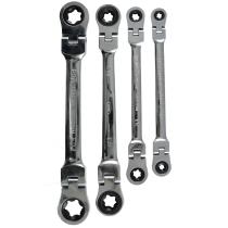 Jbm 53023 - SET DE 4 LLAVES TORX ARTICULADA CON TRINQUETE