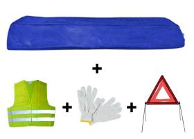 Jbm 53169 - KIT EMERGENCIA BOLSA AZUL MINI+TRIANGULO+CHALECO+GUANTES