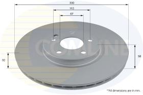 Comline ADC2817V - COATED BRAKE DISC