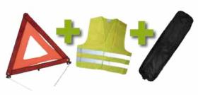 Jbm 53089 - KIT EMERGENCIA BOLSA NEGRA RIBETE+TRIANGULO+CHALECO