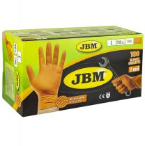 Jbm 53552 - Guantes naranja desechables de nitrilo T.L 7,0mil (100 Uds.)